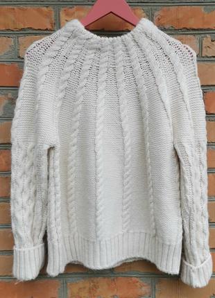 Роскошный вязаный свитер вышитый бусинами2 фото