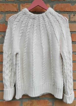 Роскошный вязаный свитер вышитый бусинами5 фото