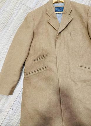 Нюдовое шерстяное пальто, пальто цвета кемел4 фото