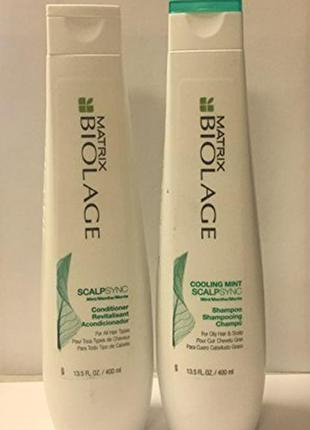 Matrix biolagescalp sync cooling mint shampoo шампунь против перхоти.