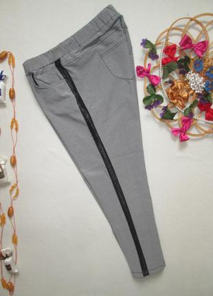 Шикарные стрейчевые брюки джогерры батал с лампасами на резинке laura torelli 🍁🌹🍁5 фото