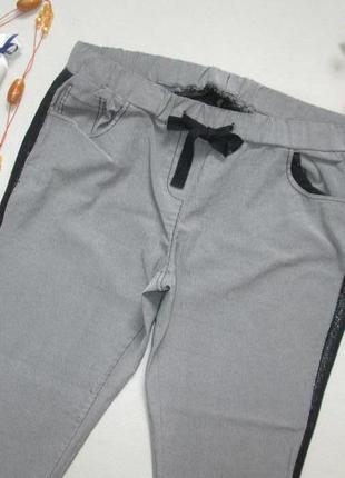Шикарные стрейчевые брюки джогерры батал с лампасами на резинке laura torelli 🍁🌹🍁2 фото