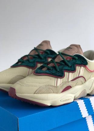 Adidas ozweego green bordo кроссовки адидас озвего в бежевом цвете5 фото