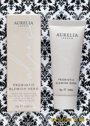 Паста з пробіотиками для лікування акне і проблемної шкіри aurelia probiotic blemish hero крем 15 г