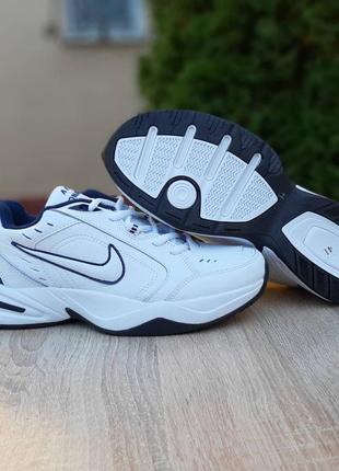 Кроссовки мужские nike air monarch белые синие / кросівки чоловічі найк аир монарх білі сині кроссы5 фото