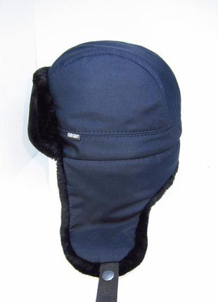 Шапка ушанка из ткани с искусственным мехом. davani 00255