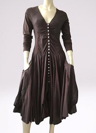 Платье необычного кроя сочетание двух видов ткани бренда mais il est ou le soleil бельгия