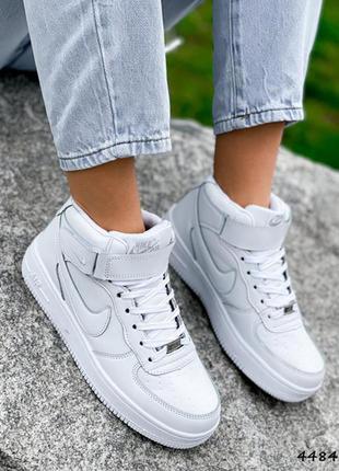 Nike air force белые высокие ,с мехом3 фото