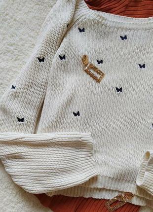 Очень красивый свитер, кофта с бабочками, джемпер2 фото
