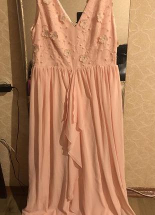 Платье sistaglam ra-8099 xl (73246xl) розовый