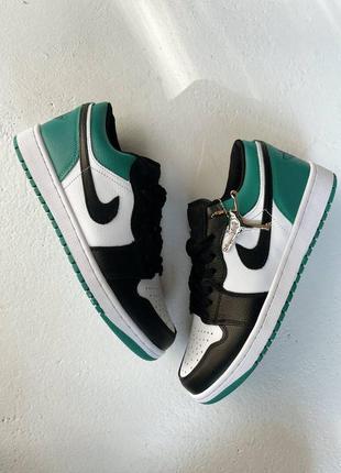 Nike air jordan 1 low green 💚, чоловічі кросівки найк джордан 1