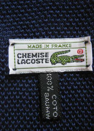 Вязаный хлопковый галстук lacoste3 фото