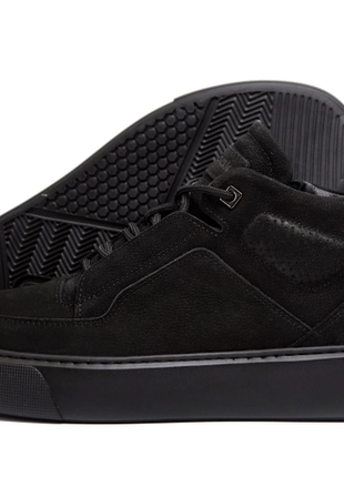 Чоловічі зимові шкіряні черевики zg black exclusive zg 0703 чн байка