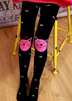 Колготы капроновые детские для девочки с китти,хело китти 104-122