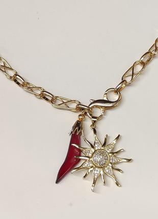 Цепь с подвесками, позолоченная цепь, цепочка на шею