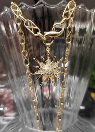 Цепь с подвесками, позолоченная цепь, цепочка на шею