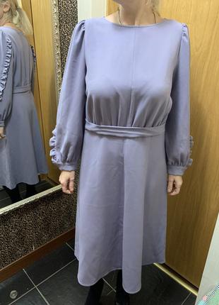 Лавандова плаття святкове плаття вечірнє плаття плаття міді фіолетову сукню лілове плаття2 фото