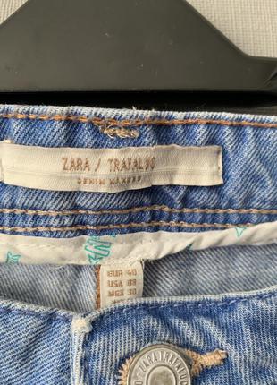 Zara хлопковые джинсы вышивка кактус.9 фото