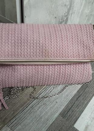 Кожаная сумочка-клатч. италия.