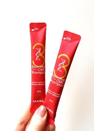 Masil 3 salon hair cmc shampoo

восстанавливающий шампунь с аминокислотами