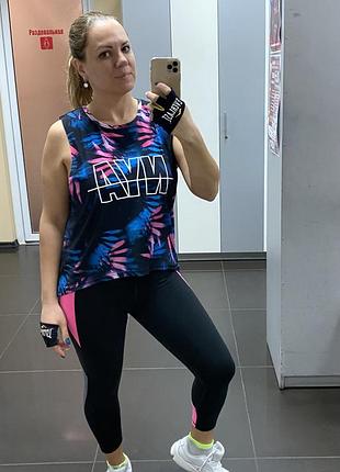Вільна спортивна майка для тренувань, різнокольорова