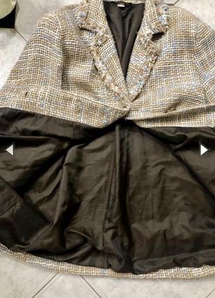 Шикарный твидовый жакет / блейзер в гусиную лапку / пиджак в стиле chanel🍁5 фото