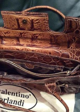 Новая итальянская кожаная женская сумка valentino orlandi4 фото
