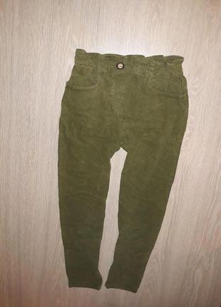 Вельветовые брюки с эластичным поясом zara на 13-14 лет3 фото