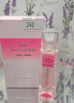 Givenchy live irrésistible rosy crush 3 мл., парфумована вода для жінок. min.