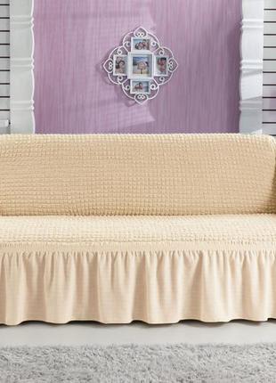 Чохол на тримісний диван kayra, кремовий