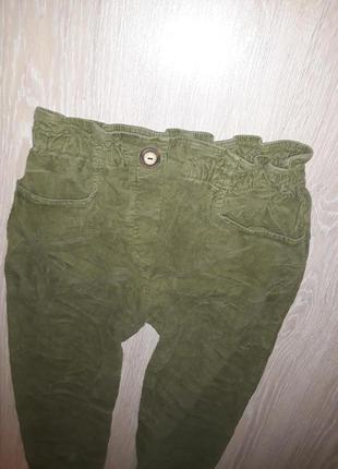 Вельветовые брюки с эластичным поясом zara на 13-14 лет4 фото