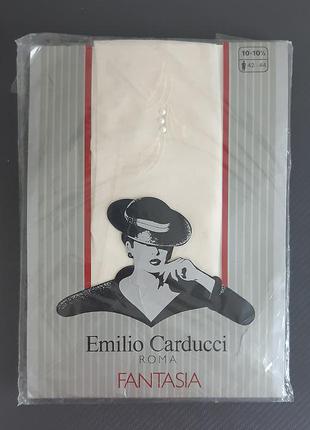 Фірмові колготи з декором emilio carducci, вінтаж / ретро