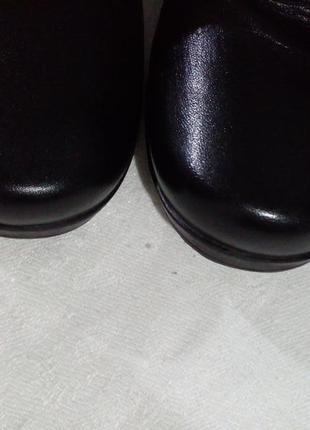 Удобные кожаные сапоги с широким голенищем  хл9 фото
