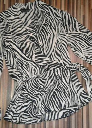 Блуза принт зебра