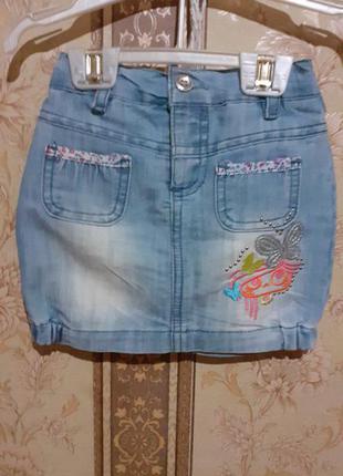 Джинсовая юбочка sani на малышку