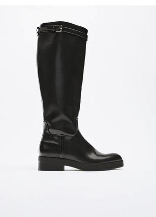 Сапоги с прядкой ремешком боты zara оригинал