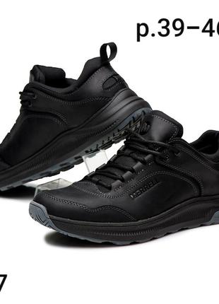 Кроссовки мужские кожаные merrell urban nubuck black