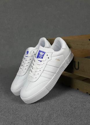 Идеальные классические женские кроссовки adidas samba белые