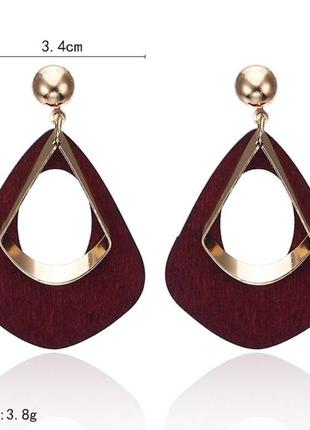 Деревянные серьги 2