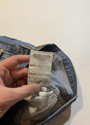 Чоловічі оригінальні вінтажні варені джинси levi's 501 usa uk 32 m l6 фото