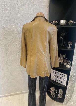 Винтажный кожаный пиджак  куртка из мягчайшей кожи4 фото