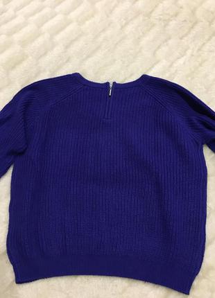 Тёплый свитер. цвет электрик1 фото
