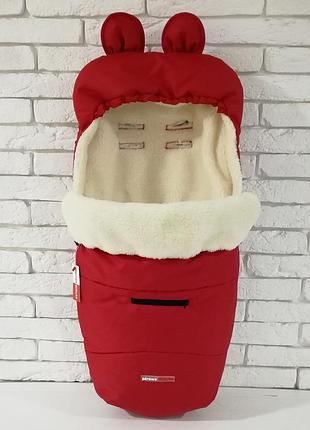 Зимовий конверт, чохол на ніжки, футмуф, бебікокон на овчині z&d thermo у візок, санки