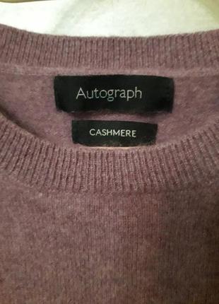 Кашемировая кофта джемпер свитер лилового цвета m&s3 фото