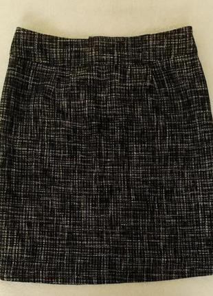 Твидовая юбка прямого кроя