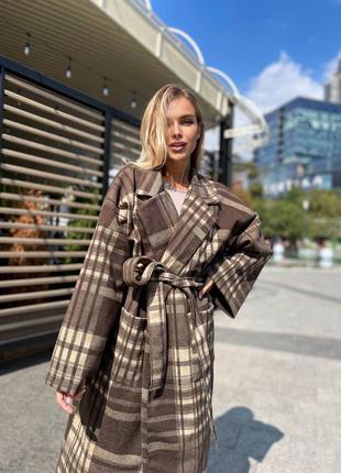Женское кашемировое пальто на запах под пояс — цена 1200 грн в каталоге  Пальто ✓ Купить женские вещи по доступной цене на Шафе | Украина #76987708