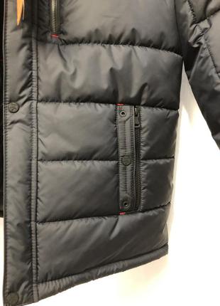 Куртка мужская city classic fashion, зимняя, с съемным капюшоном, утеплитель тинсулейт5 фото
