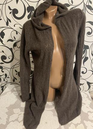 Кашемировый кардиган с капюшоном накидка американского бренда cynthia rowley