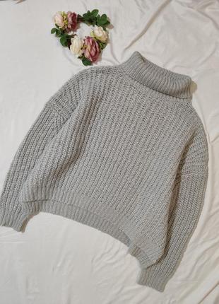 Nlydesign об'ємний светр вільного силуету з високим горлом з вовною7 фото