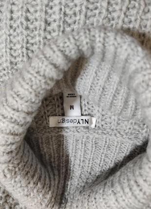Nlydesign об'ємний светр вільного силуету з високим горлом з вовною8 фото